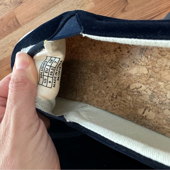 Soludos Navy Velvet Llama / Alpaca Sneakers - Picture 4 of 4